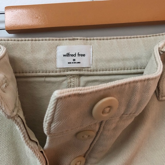 ARITZIA WILFRED FREE Cream MODERN CARGO High Rise Utility Slim Leg Pants 00 - Picture 3 of 8